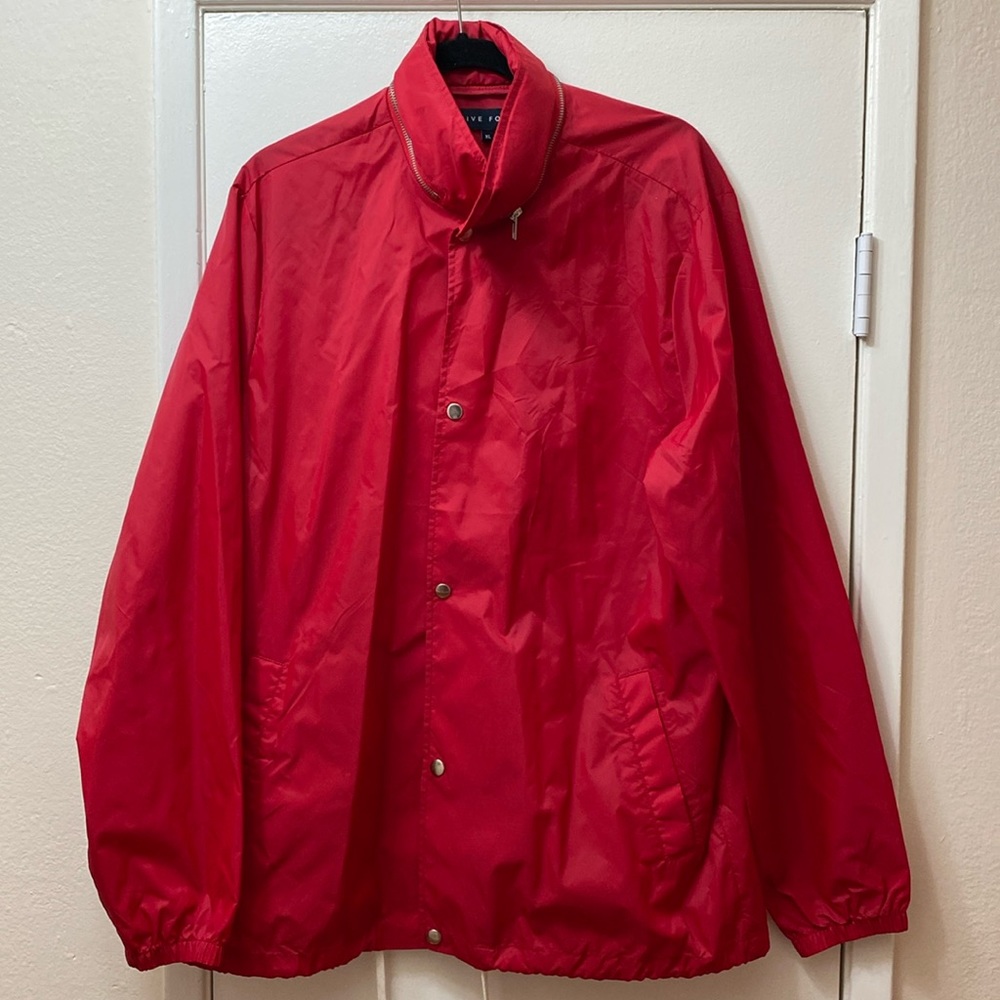 Red wind breaker